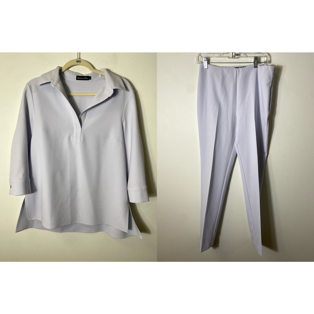 Eileen Fisher Pale Lavender Top & Pant Set